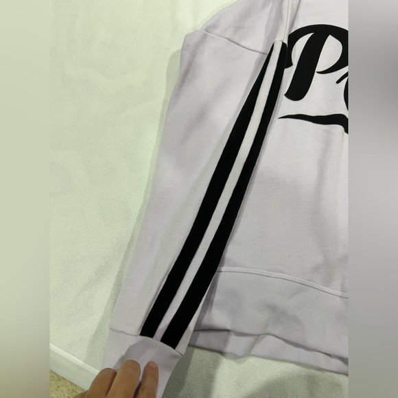 VS pink Victoria Secret purple cowl neck hoodie pullover L large - Picture 3 of 5